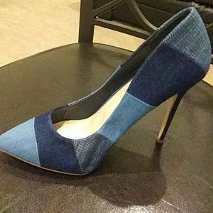 4 inch blue Jean heels
